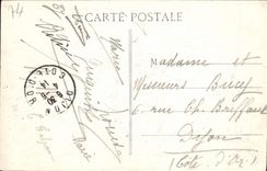 Collar de la POSTAL de la VENDIMIA de la hoz vista en Leman y Mont Blanc