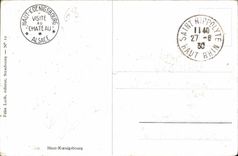 POSTAL alto Koenigsbourg de la VENDIMIA el castillo