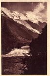 POSTAL Chamonix Mont Blanc Arve y su parte inferior espléndida de la VENDIMIA de glaciares