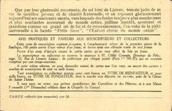 Carta de Lisieux de la POSTAL de la VENDIMIA