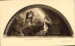 VINTAGE POSTCARD Montfarville Church of Annunciation