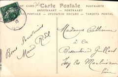 VINTAGE POSTCARD Bonsecours the Monument of Jenne d' Arc and the Notre Dame Church