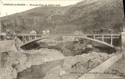VINTAGE POSTCARD Amelie les Bains New Reinforced concrete Bridge