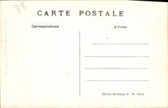 VINTAGE POSTCARD Triel the Gate of the Church and its Gate out of wooden Carves