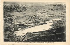 CPA Vue a vol d'Oiseau de la Region Annecy Mont Blanc