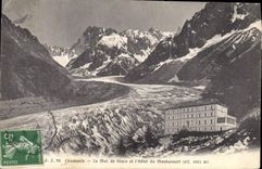 CPA Chamonix La mer de Glace et l'Hotel du Montanvert 