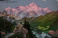 POSTAL Mont Blanc de la VENDIMIA
