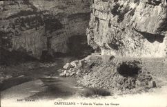 VINTAGE POSTCARD Castellane Valley of the Verdon Falls