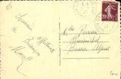 POSTAL Briançon de la VENDIMIA la iglesia y los avances fuertes