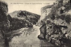 VINTAGE POSTCARD Bellegarde Falls of the Canon of the Rhone the paradise