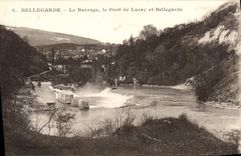 VINTAGE POSTCARD Bellegarde Stopping the Bridge of Lucey and Bellegarde