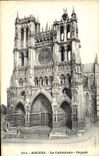 VINTAGE POSTCARD Amiens Cathedral Frontage