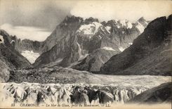 CPA Chamonix La Mer de Glace Prise du Montenvers
