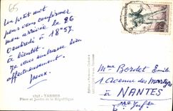 VINTAGE POSTCARD Tarbes Places and Garden of the Republic