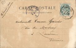 VINTAGE POSTCARD Neuilly Rules of Parmentier Square of the Town hall