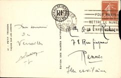 VINTAGE POSTCARD Versailles Small Trianon Frontage on the Gardens