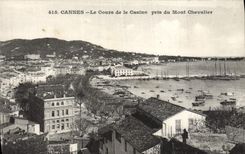 CPA Cannes Le Cours de le Casino Pris du Mont Chevalier
