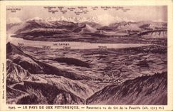 VINTAGE POSTCARD Picturesque Country of Gex Panorama seen of the Collar of the Sickle