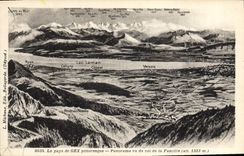 VINTAGE POSTCARD Country of Gex Pittorsque Panorama seen of the Collar of the Sickle