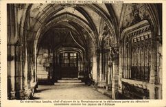 VINTAGE POSTCARD Abbey Of Wandrille Saint In the Cloister Wash-hand basin