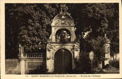 VINTAGE POSTCARD Holy Wandrille Ransom Entered of the abbey