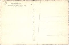 El hotel de Aix-les-Bains de la POSTAL de la VENDIMIA y la roca tiene Pic