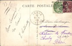 VINTAGE POSTCARD Savoy Tourism Chambéry Fountain of the elephants known as of the four without bottom