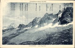 Agujas de Chamonix de la POSTAL de la VENDIMIA