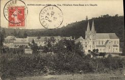 CPA Notre Dame sur Vire La Vire L'Hotellerie Notre Dame et la Chapelle
