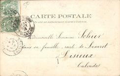 VINTAGE POSTCARD Torigni places and Castle