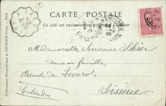 POSTAL Mortain de la VENDIMIA vista del camino del seminario