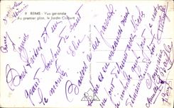 CPM Reims Vue Generale Au Premier plan le Jardin Colbert Automobile