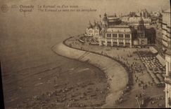 VINTAGE POSTCARD Ostend Kursaal seen of a plane