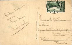 VINTAGE POSTCARD Ostend Kursaal seen of a plane