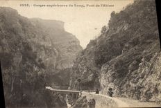 VINTAGE POSTCARD higher Falls of the Wolf Bridge of the Abyss
