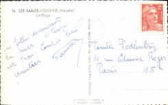 POSTAL MODERNA Sables d'Olonne la playa