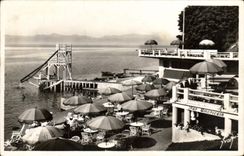 MODERN CARD Evian Les Bains the terrace of the Beach American Bar