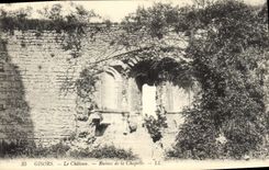 VINTAGE POSTCARD Gisors the Castle Ruins of the Vault