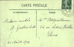 VINTAGE POSTCARD Auvergne the Summit of Puy de Dome Terrace of the inn of the Mercury temple and the eobservatoire