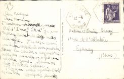 VINTAGE POSTCARD the Village Signal of Iseran Crete of Lessieres head of Solaise