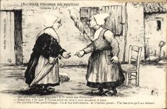 CPA Gais Propos du Poitou Folklore Femmes 