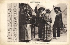 CPA L'Auvergne La Bourree d'Auvergne Folklore