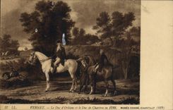 CPA Vernet Le Duc d'Orleans et le Duc de Chartres en 1788 Musee Conde Chantilly Cheval 