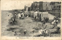 CPA Villers sur Mer La Plage a maree Montante Enfants