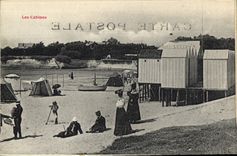 VINTAGE POSTCARD the Cabins Femems Folklore Beach