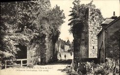VINTAGE POSTCARD Layered branches the Gate of Jouy Old fortifications
