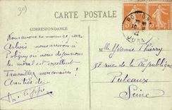 VINTAGE POSTCARD Poligny Rocks and Route of Chamole