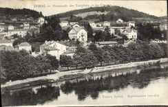 VINTAGE POSTCARD Epinal Promeande of Templiers and the Slopes
