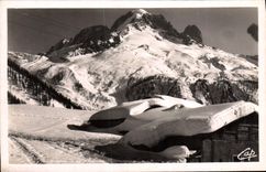 CPA Argentiere en hiver Chalets et Aiguille Verte 