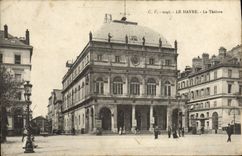 POSTAL Le Havre de la VENDIMIA el teatro